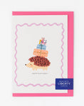 Load image into Gallery viewer, Liberty Hedgehog Birthday Card - Wiltshire Bud