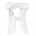 Load image into Gallery viewer, Mulberry Silk Mini Bow Scrunchie - White