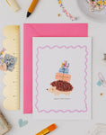 Load image into Gallery viewer, Liberty Hedgehog Birthday Card - Wiltshire Bud