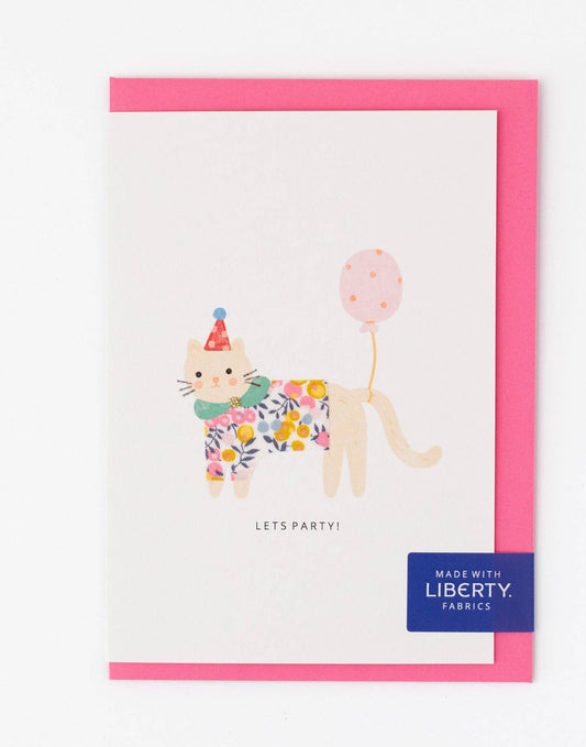 Liberty Cat Birthday Card - Wiltshire Bud