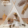 Load image into Gallery viewer, Tiny Land® Teepee Tent for Kids with Mat – Indoor Play Tent with Floor Mat
