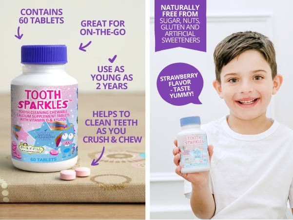 Jack N' Jill Tooth Sparkles, 60 Tablets