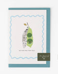 Load image into Gallery viewer, Peas in a Pod Card - Liberty Adelajda's Wish Fabric
