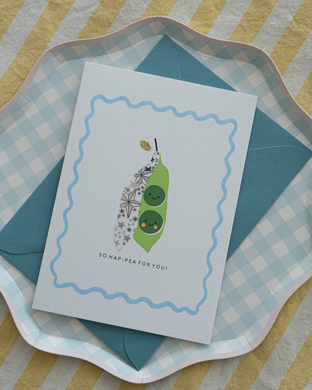 Peas in a Pod Card - Liberty Adelajda's Wish Fabric
