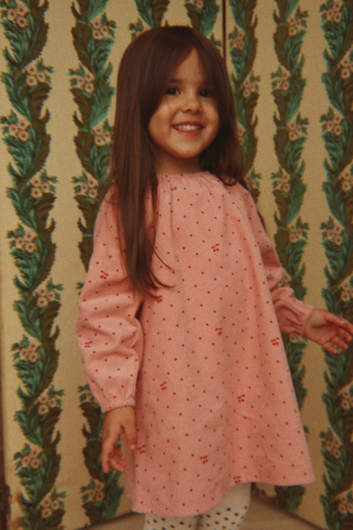 Marlo Dress GOTS - Cherry Dot Scarlet