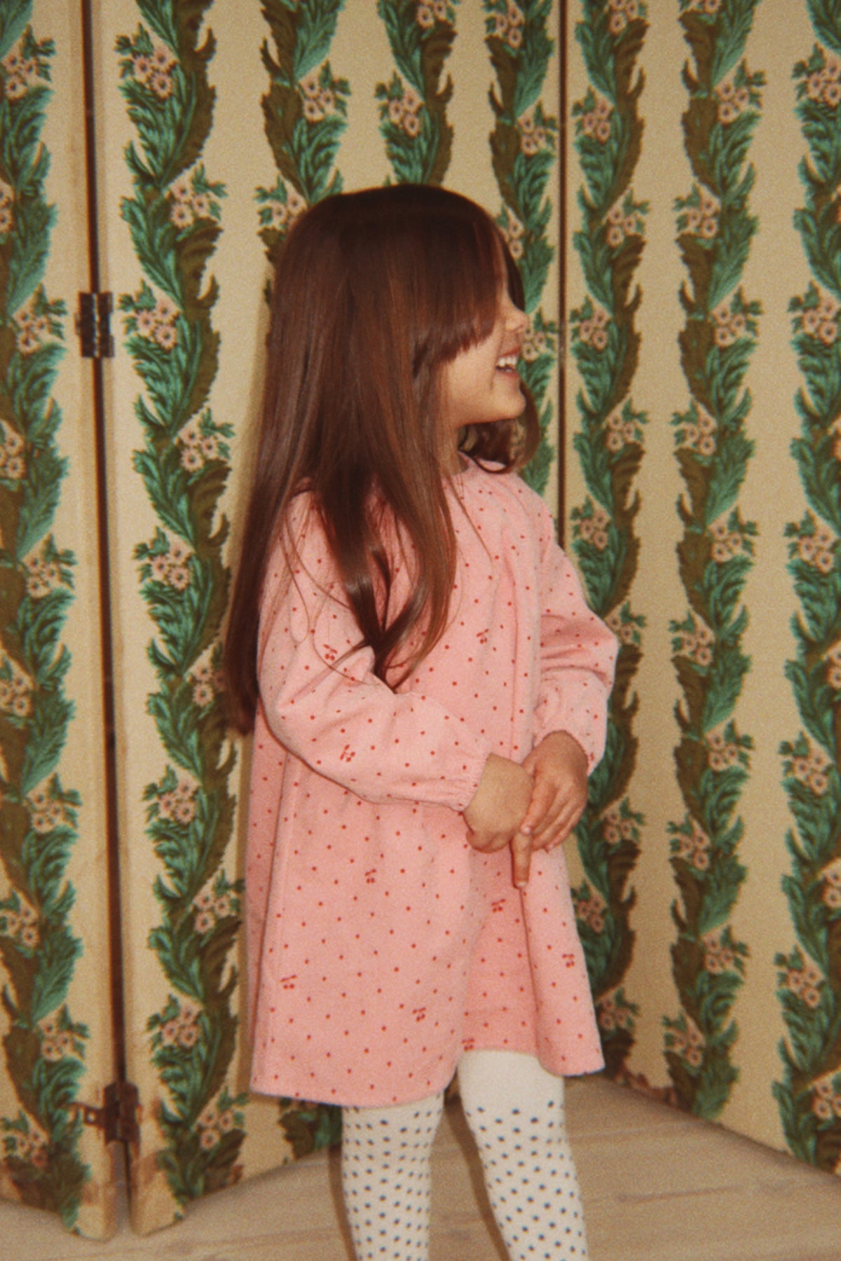 Marlo Dress GOTS - Cherry Dot Scarlet