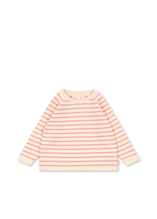 Buma Knit Sweater GOTS - Peony Butter Stripe
