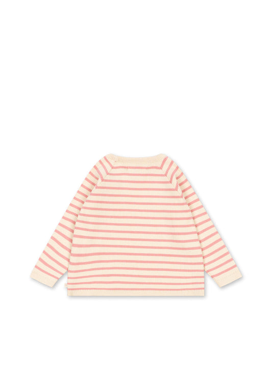 Buma Knit Sweater GOTS - Peony Butter Stripe