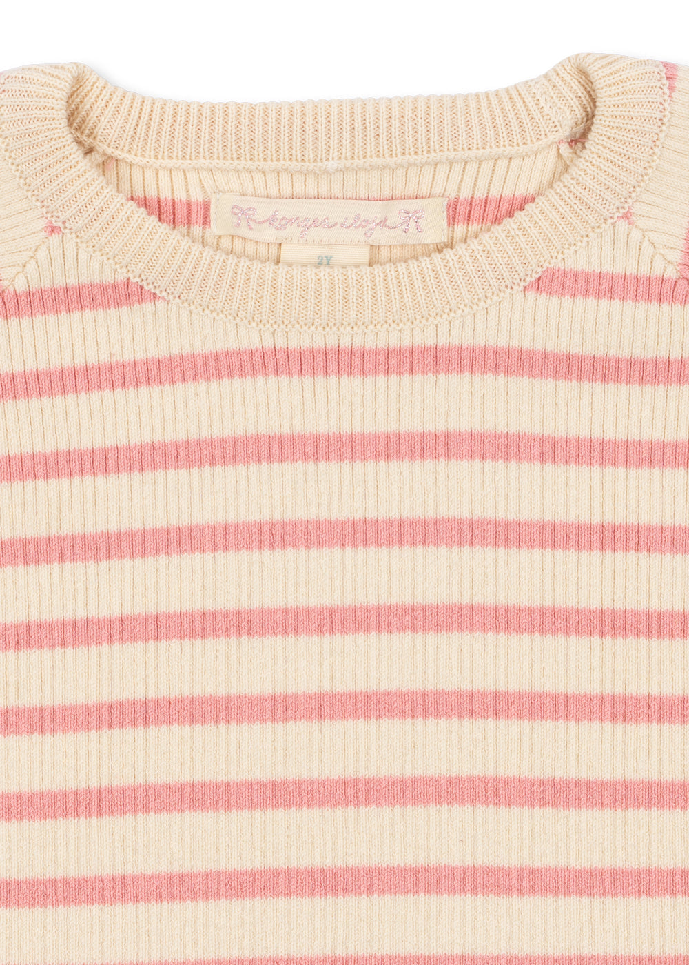 Buma Knit Sweater GOTS - Peony Butter Stripe