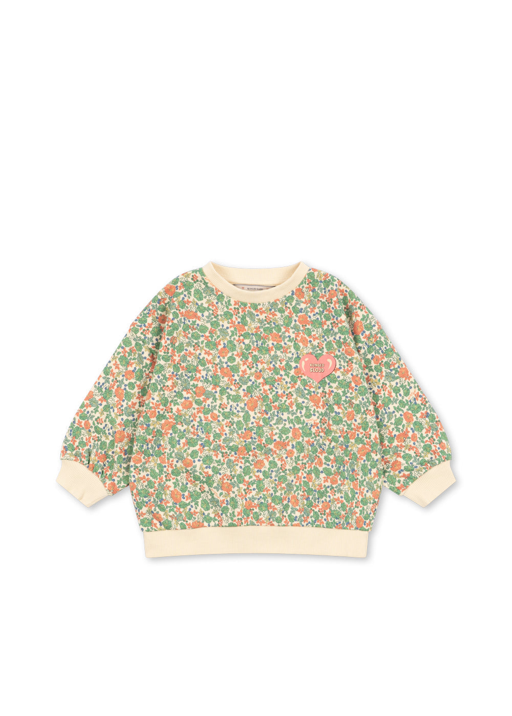 Loupy Print Sweat Shirt GOTS - Carlie Verde