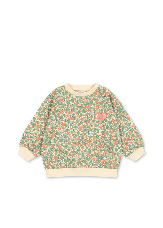 Loupy Print Sweat Shirt GOTS - Carlie Verde