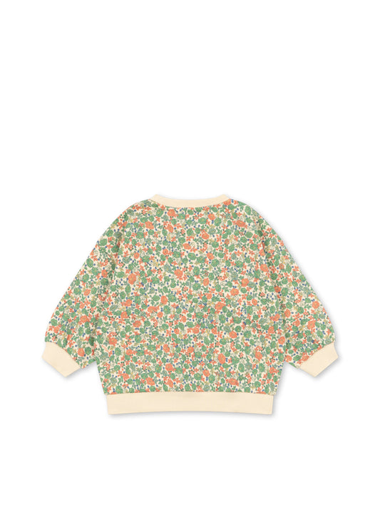 Loupy Print Sweat Shirt GOTS - Carlie Verde