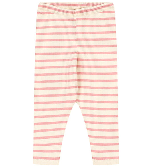 Buma Leggins GOTS - Peony Butter Stripe