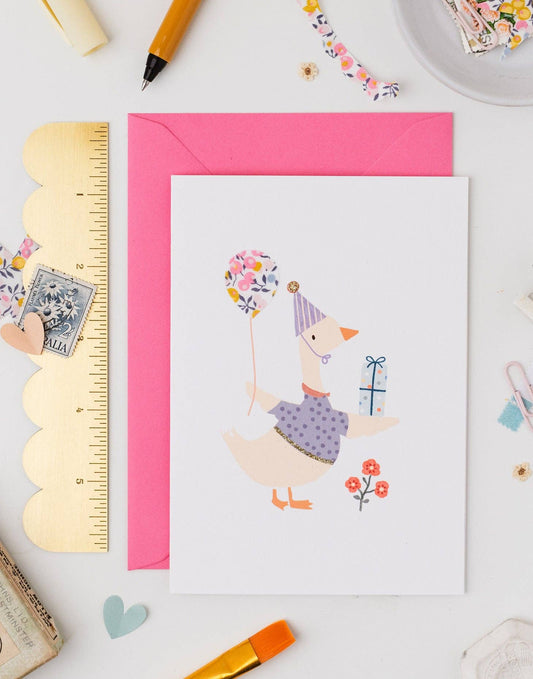 Liberty Goose Birthday Card - Wiltshire Bud