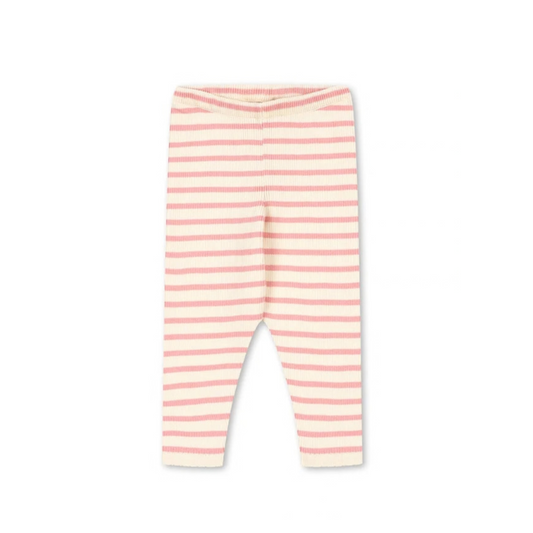 Buma Leggins GOTS - Peony Butter Stripe