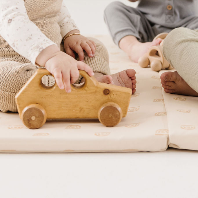 Toki Mats Rainbow Stamp in Cream Vegan Leather Mat – The Cubhouse