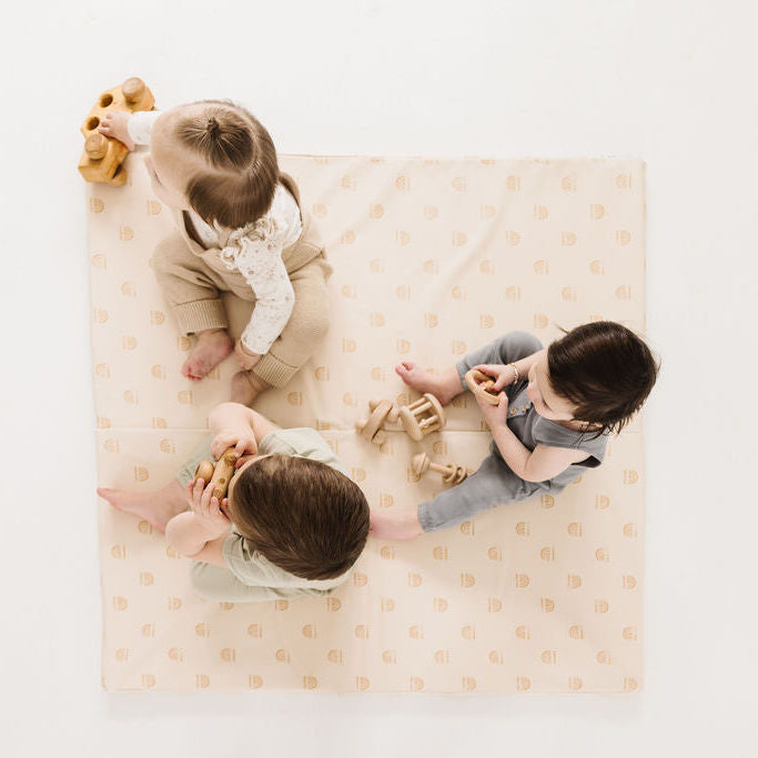 Rainbow Stamp in Cream Vegan Leather Mat